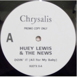 Huey Lewis & The News Doing It All For My Baby USED VINYL 12INCH 45 RPM PROMO