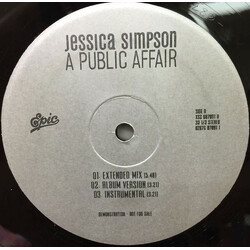 Jessica Simpson A Public Affair USED VINYL 12INCH PROMO