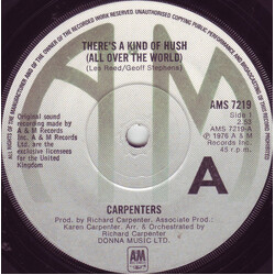 Carpenters There's A Kind Of Hush (All Over The World) USED VINYL 7INCH 45 RPM SINGLE