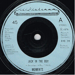 The Moments Jack In The Box USED VINYL 7INCH 45 RPM SINGLE STEREO