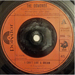 The Osmonds I Can't Live A Dream USED VINYL 7INCH 45 RPM