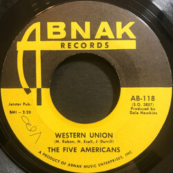 The Five Americans Western Union / Now That It's Over Vinyl 7" USED