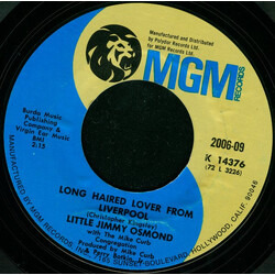 Little Jimmy Osmond Mother Of Mine / Long Haired Lover From Liverpool USED VINYL 7INCH 45 RPM SINGLE STYRENE