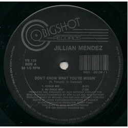 Jillian Mendez Don't Know What You're Missin' VINYL 12" USED