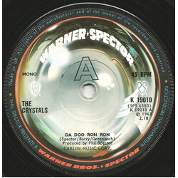 The Crystals Da Doo Ron Ron USED VINYL 7INCH 45 RPM SINGLE MONO