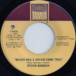 Stevie Wonder Never Had A Dream Come True Vinyl 7" USED