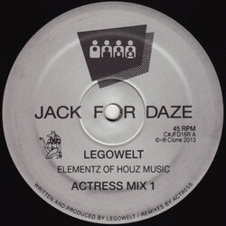 Legowelt Elementz Of Houz Music (Actress Rmxs) USED VINYL 12INCH 45 RPM