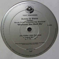 Bobbi & Steve / Break Point / Jon Banfield Whenever You Want Me (Todd Gardner 2001 Remixes) USED VINYL 12INCH 33 S RPM TEST PRESSING