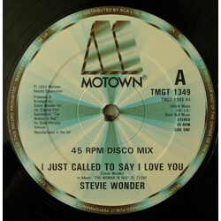 Stevie Wonder I Just Called To Say I Love You USED VINYL 12INCH 45 RPM