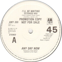 Any Day Now I'll Be Waiting USED VINYL 12INCH 45 RPM PROMO