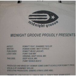 Romatt / Shawnee Taylor I'm In Paradise USED VINYL 12INCH PROMO TEST PRESSING