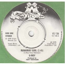 U-Roy Runaway Girl / Chalice In The Palace USED VINYL 7INCH 45 RPM SINGLE