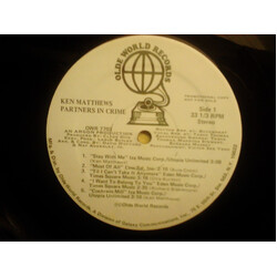 Ken Matthews (2) Partners In Crime Vinyl LP USED