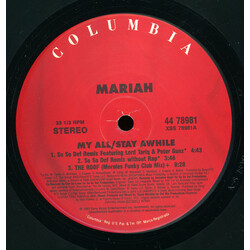 Mariah Carey My All / Stay Awhile VINYL 12" USED
