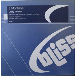 3 Monkeys Crazy People USED VINYL 12INCH 33 S RPM