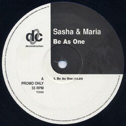 Sasha / Maria Nayler Be As One VINYL 12" USED