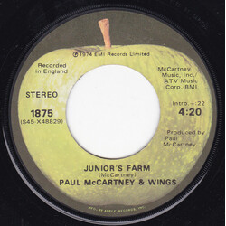 Paul McCartney & Wings Junior's Farm USED VINYL 7INCH SINGLE