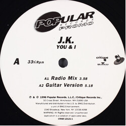 J.K. You & I VINYL 12" USED