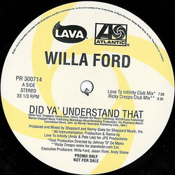 Willa Ford Did Ya' Understand That USED VINYL 12INCH PROMO 33 S RPM
