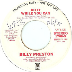 Billy Preston Do It While You Can Vinyl 7" USED