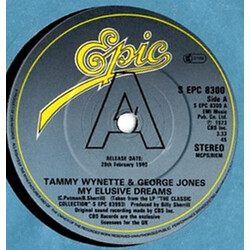 George Jones & Tammy Wynette My Elusive Dreams Vinyl 7" USED