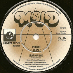 Mud Lean On Me USED VINYL 7INCH 45 RPM SINGLE PROMO