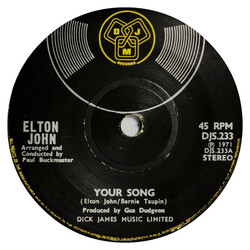 Elton John Your Song USED VINYL 7INCH 45 RPM SINGLE