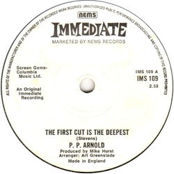 P.P. Arnold / The Immediate All-Stars The First Cut Is The Deepest USED VINYL 7INCH 45 RPM SINGLE