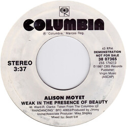 Alison Moyet Weak In The Presence Of Beauty USED VINYL 7INCH 45 RPM SINGLE PROMO STEREO