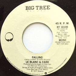 LeBlanc & Carr Falling USED VINYL 7INCH 45 RPM PROMO STYRENE STEREO MONO