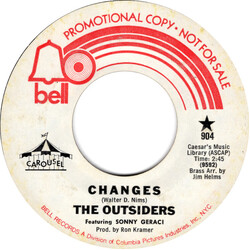 The Outsiders (4) Changes / Lost In My World USED VINYL 7INCH 45 RPM PROMO