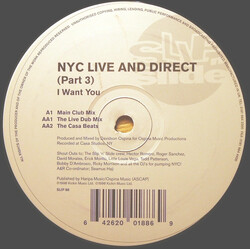 NYC Live & Direct Part 3 - I Want You VINYL 12" USED