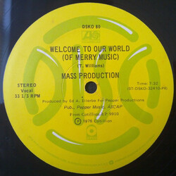 Mass Production Welcome To Our World (Of Merry Music) / Wine-Flow Disco USED VINYL 12INCH PROMO 33 S RPM