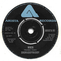 Showaddywaddy When Vinyl 7" USED