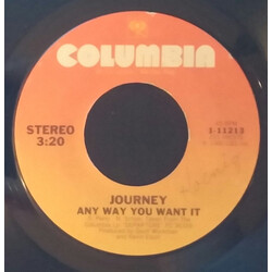 Journey Any Way You Want It USED VINYL 7INCH 45 RPM SINGLE STYRENE