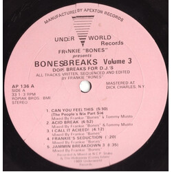 Frankie Bones / Bonesbreaks Volume 3 (Dope Breaks For D.J.'s) Vinyl LP USED