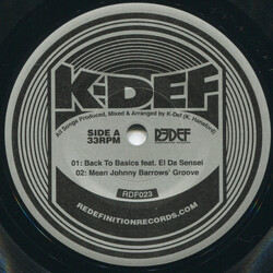 K-Def Back To Basics USED VINYL 7INCH 33 S RPM
