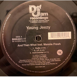 Young Jeezy / Mannie Fresh And Then What b/w Trap Or Die USED VINYL 12INCH 33 S RPM SINGLE