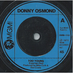 Donny Osmond Too Young USED VINYL 7INCH 45 RPM SINGLE