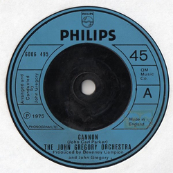 John Gregory And His Orchestra Cannon Vinyl 7" USED