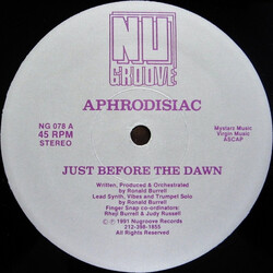 Aphrodisiac Just Before The Dawn VINYL 12" USED