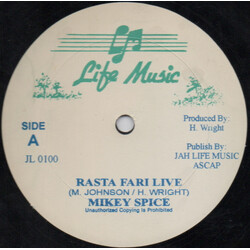 Mikey Spice / Phillip Fraser Rasta Fari Live / High School Girl USED VINYL 12INCH 45 RPM