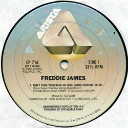 Freddie James Don't Turn Your Back On Love USED VINYL 12"