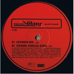 Indian Vibes Mathar USED VINYL 12INCH PROMO