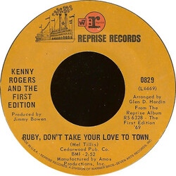 Kenny Rogers & The First Edition Ruby, Don't Take Your Love To Town VINYL 7" USED