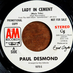 Paul Desmond Lady In Cement / Samba (Struttin') With Some Barbecue USED VINYL 7INCH 45 RPM PROMO