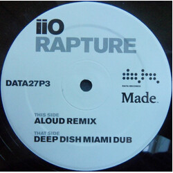 iiO Rapture USED VINYL 12INCH 33 S RPM 45 RPM PROMO