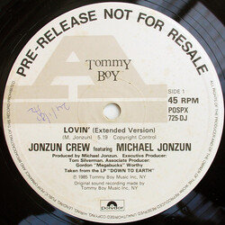 The Jonzun Crew / Michael Jonzun Lovin' / Mechanism USED VINYL 12INCH 45 RPM PROMO