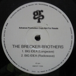 The Brecker Brothers Big Idea USED VINYL 12INCH PROMO