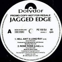 Jagged Edge (3) Hell Ain't A Long Way USED VINYL 12INCH 45 RPM PROMO